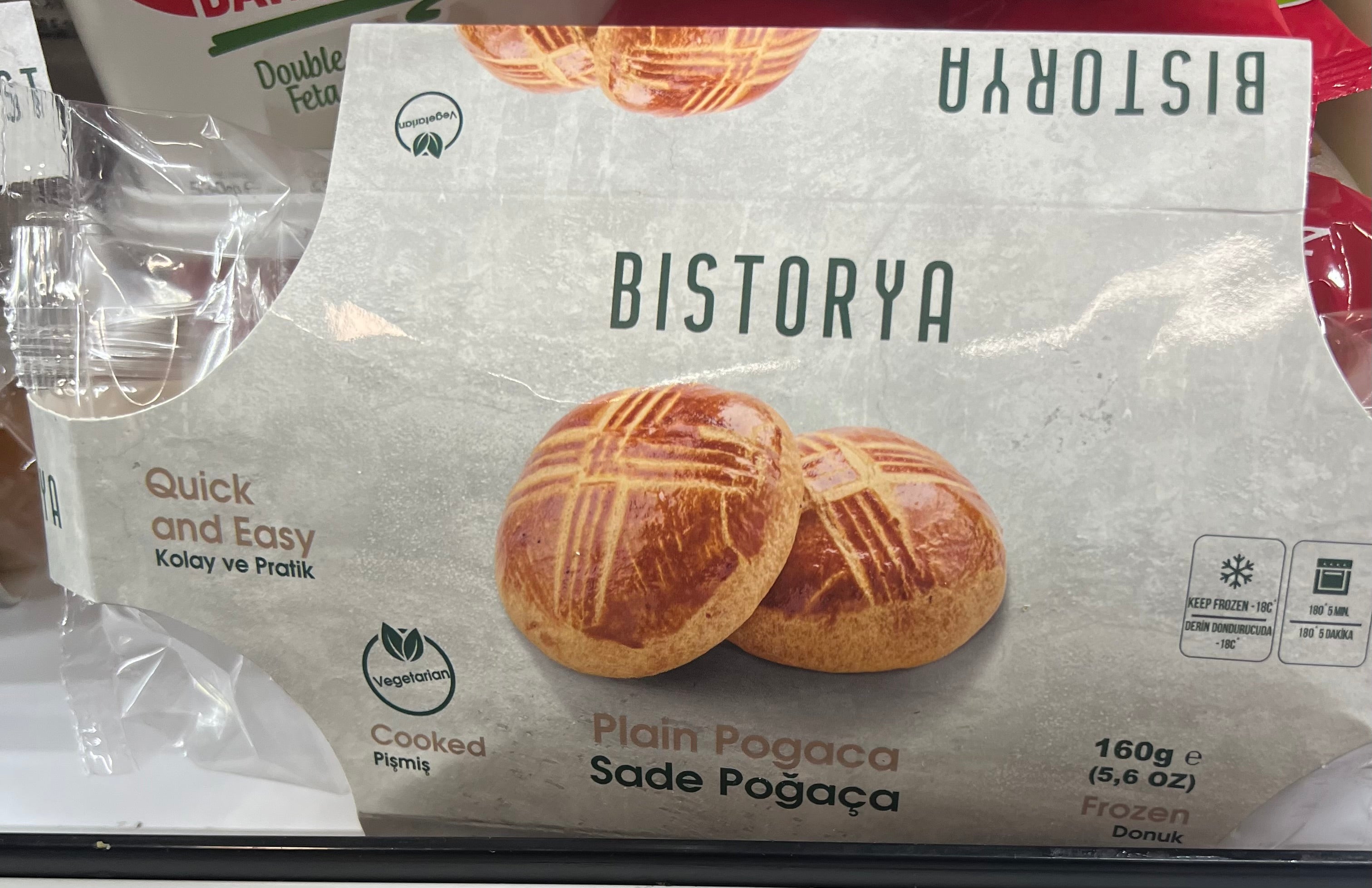 Bistorya Plain Pogaca Bread 160g (Pan Turco Congelado)
